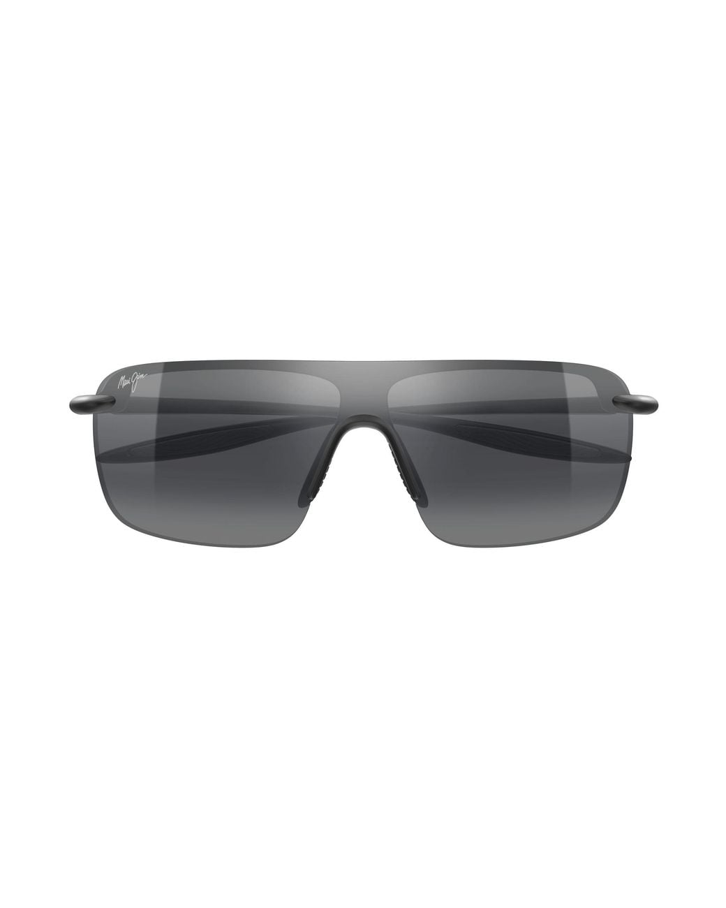 Maui Jim Black Mj0680S 001 Occhiali Da Sole Iniettato Grigio Avvolgente