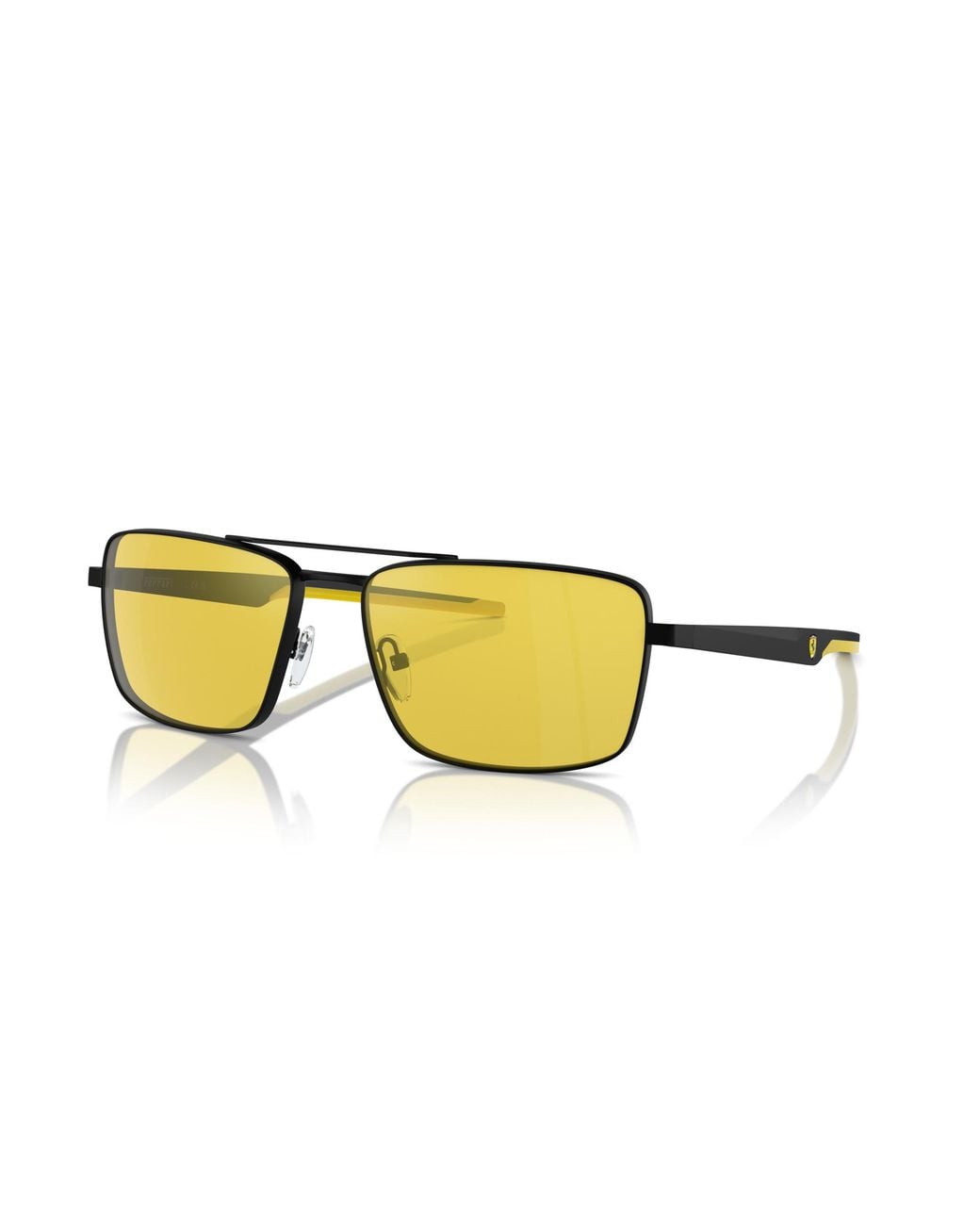 FERRARI SCUDERIA Black Fz5001 101/V9 Sunglasses Metal Squared Normal Mirror for men