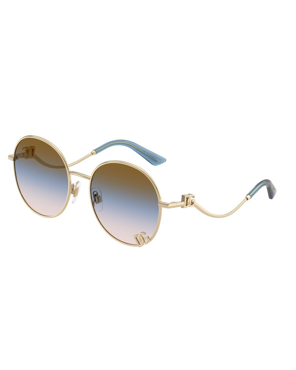 Dolce & Gabbana Black Dg2324 488/U6 Sunglasses Metal Round Normal Nuanced