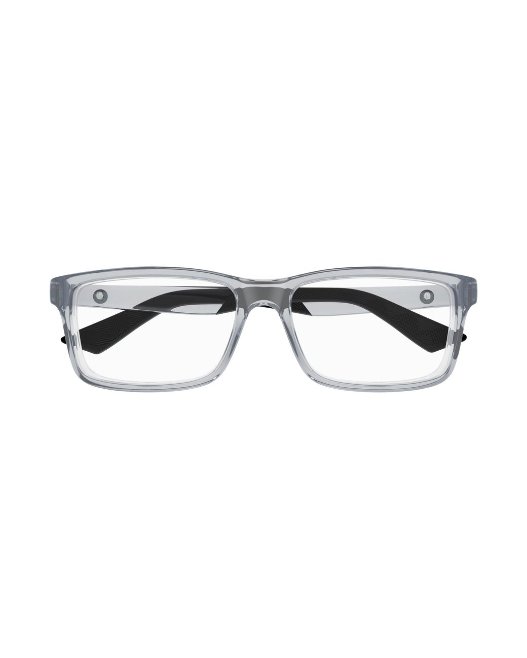 Montblanc Black Mb0402O 004 Optical Frames Injected Transparent Squared for men