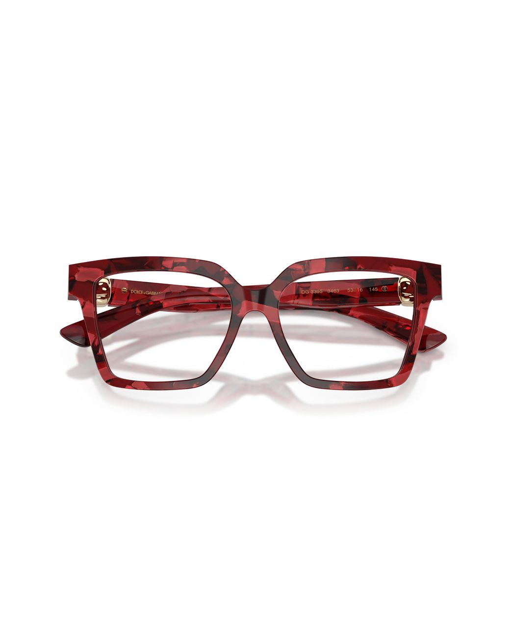 Dolce & Gabbana Black Dg3395 3463 Optical Frames Acetate Squared Normal