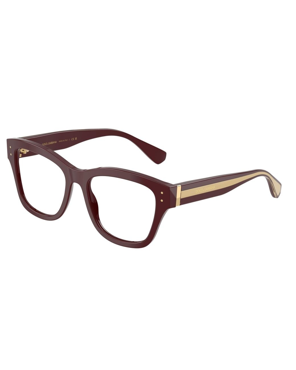 Dolce & Gabbana Black Dg3449 3091 Optical Frames Acetate Transparent Squared Normal