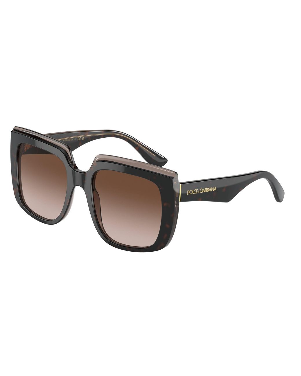 Dolce & Gabbana Black Dg4414 502/13 Sunglasses Acetate Squared Normal Shaded
