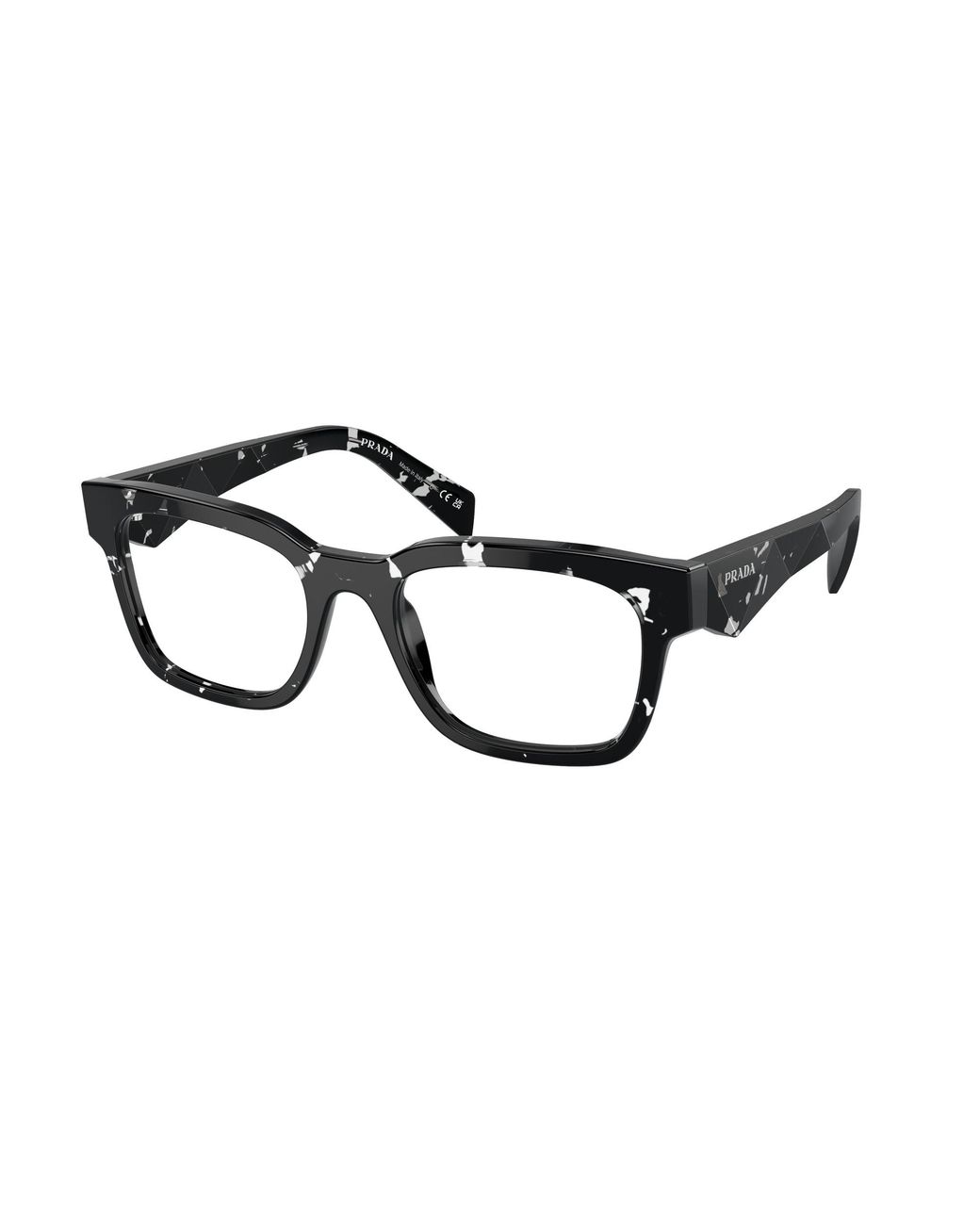 Prada Black Pr A10V 15O1O1 Optical Frames Acetate Pillow Normal for men