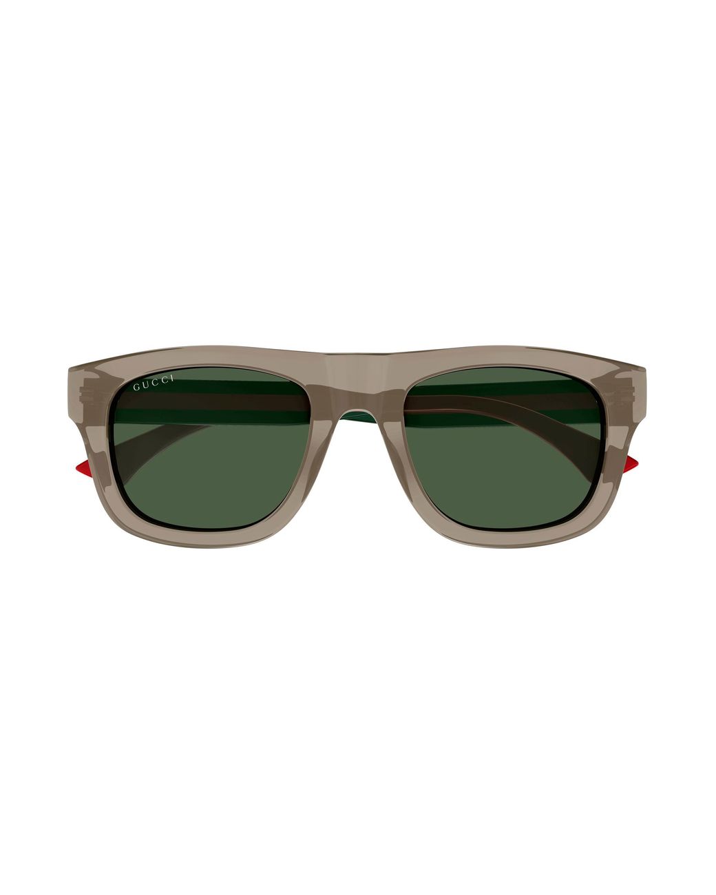Gucci Green Gg1991S Transparent Striped Temple Sunglasses for men