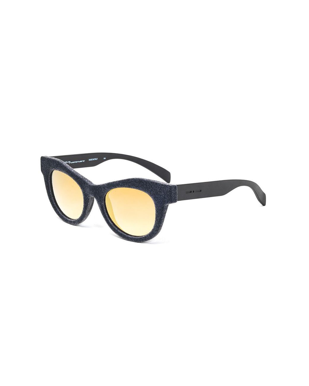 Italia Independent Black 0096V 077.Gld Outlet Sunglasses Plastic Cat Eye Shaded