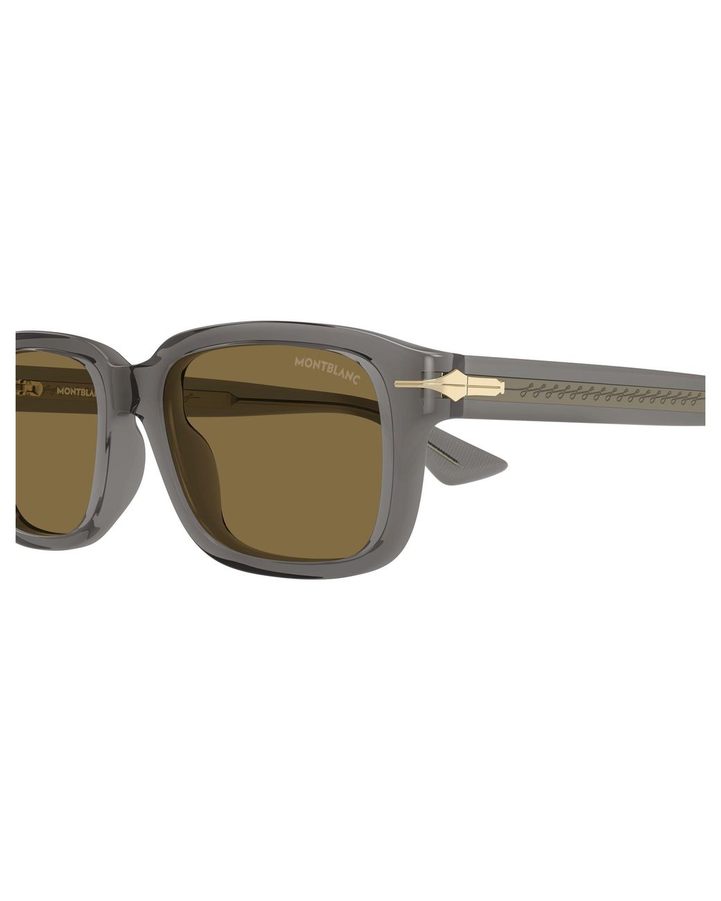 Montblanc Black Mb0436S 003 Sunglasses Acetate Squared for men
