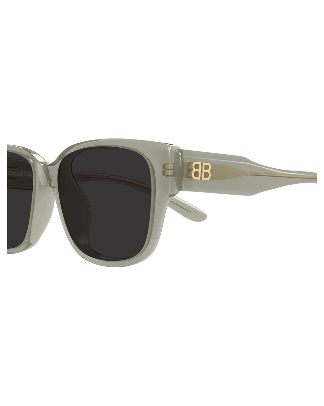 Balenciaga Black Bb0512Sk 003 Occhiali Da Sole Acetato Grigio Squadrata