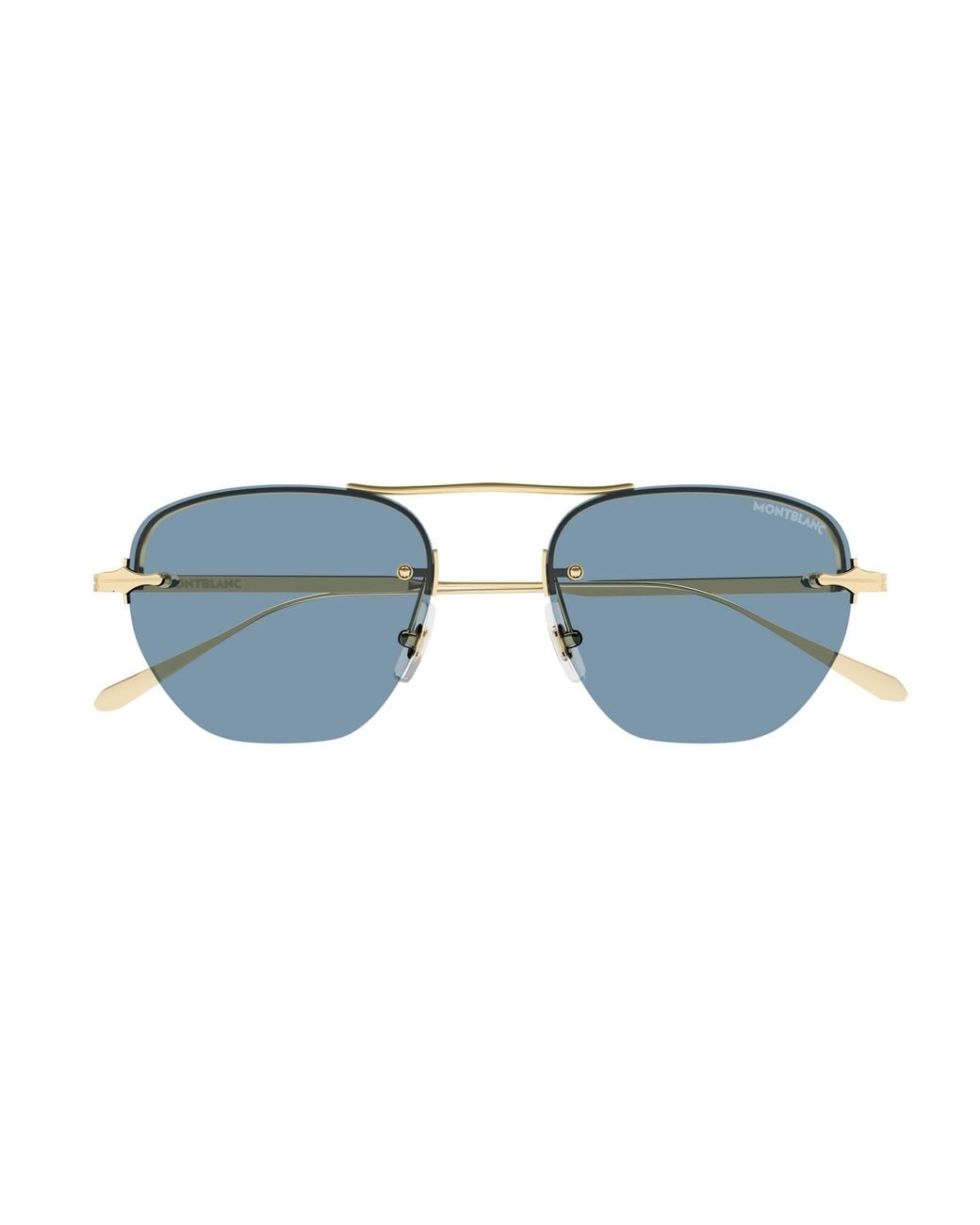 Montblanc Black Mb0404S 003 Sunglasses Metal Round for men