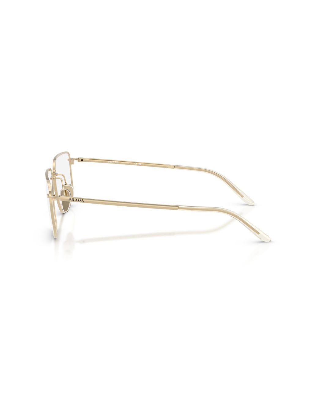 Prada Black Pr C52V Zvn1O1 Optical Frames Metal Squared Normal
