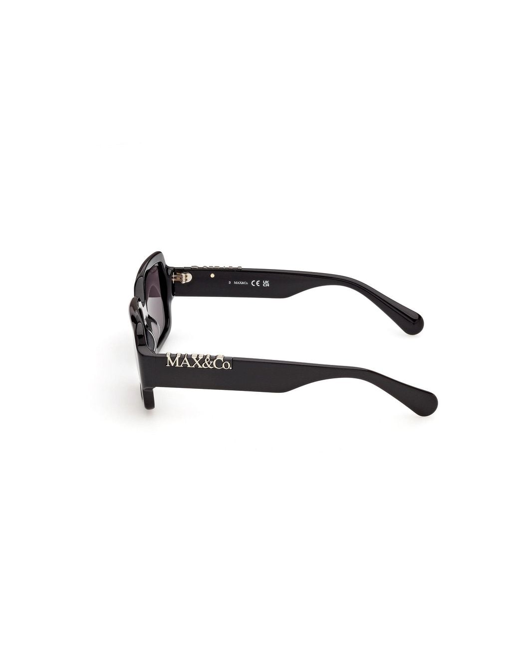 MAX&Co. Black Mo0168 01A Sunglasses Acetate Smoke Squared Normal