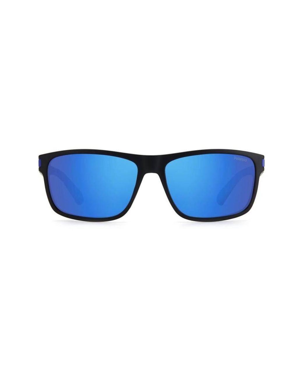 Polaroid Black Pld 2121/S 0Vk/5X Sunglasses Plastic Squared Polarized Mirror for men
