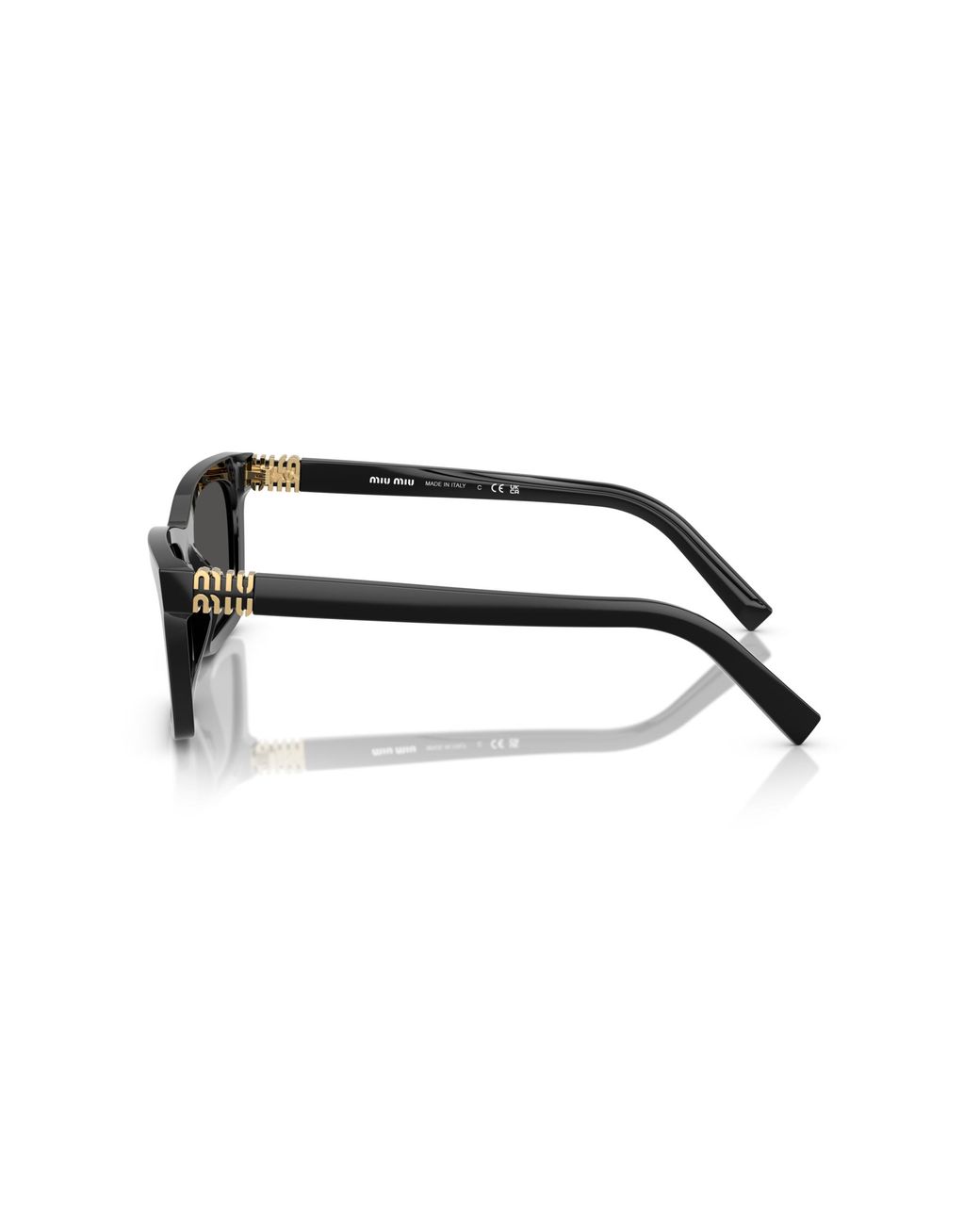 Miu Miu Black Mu A05S 16K08Z Sunglasses Acetate Squared Normal