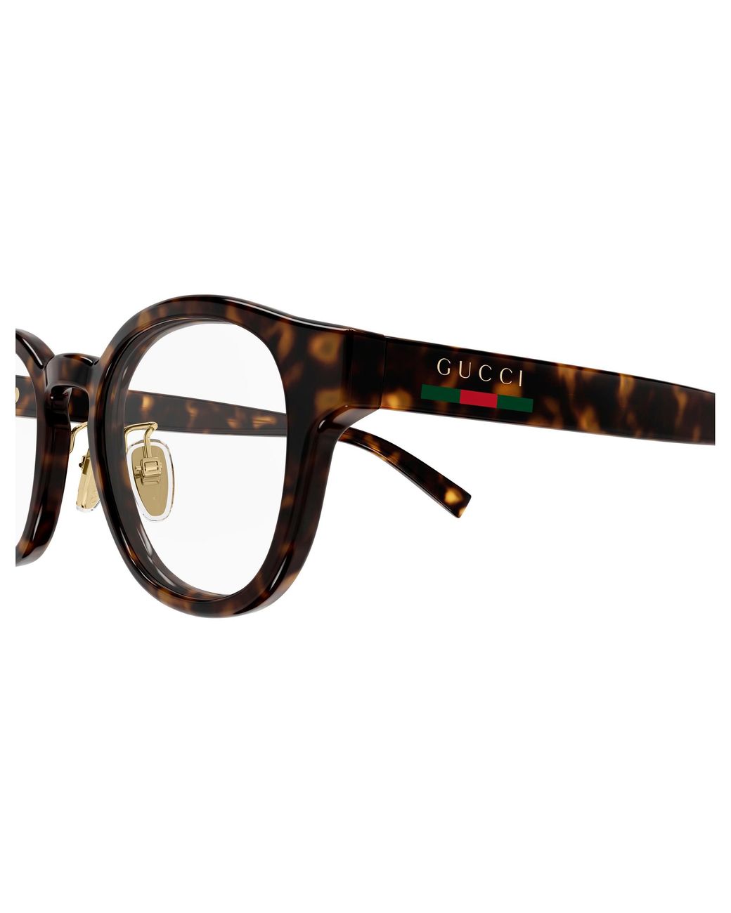 Gucci Black Gg1988Ok 002 Optical Frames Injected Transparent Round for men