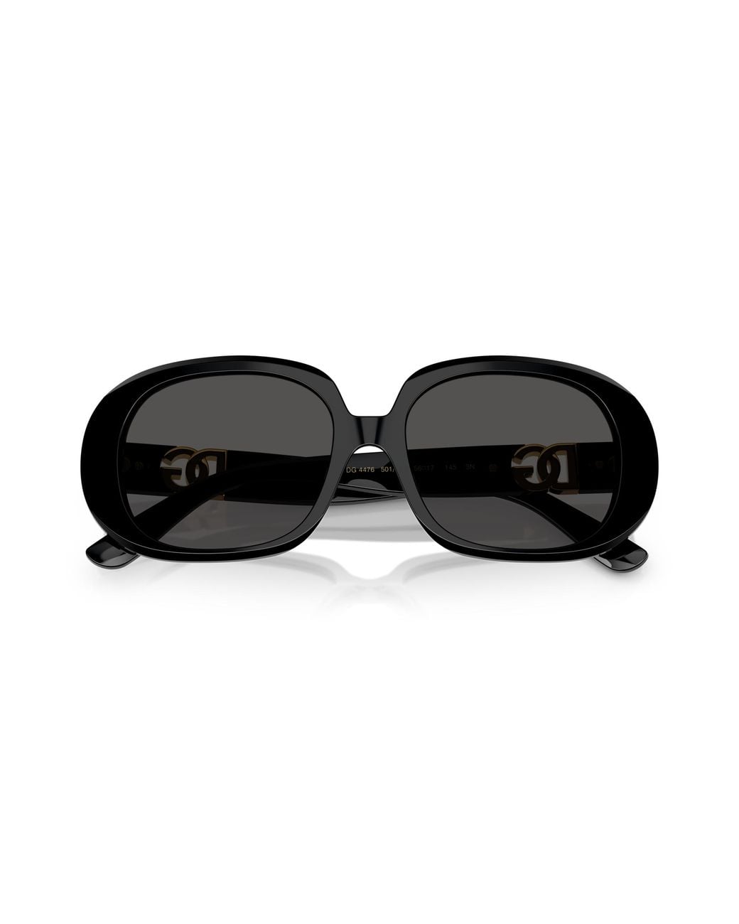 Dolce & Gabbana Black Dg4476 501/87 Sunglasses Acetate Round Normal