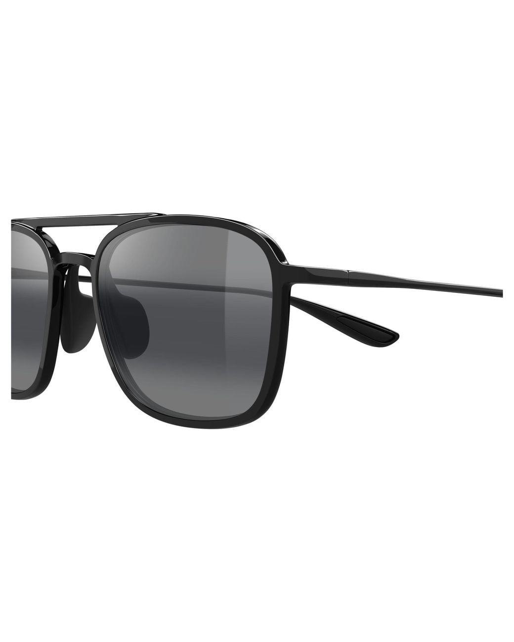 Maui Jim Black Mj0447S 001 Occhiali Da Sole Iniettato Grigio Squadrata