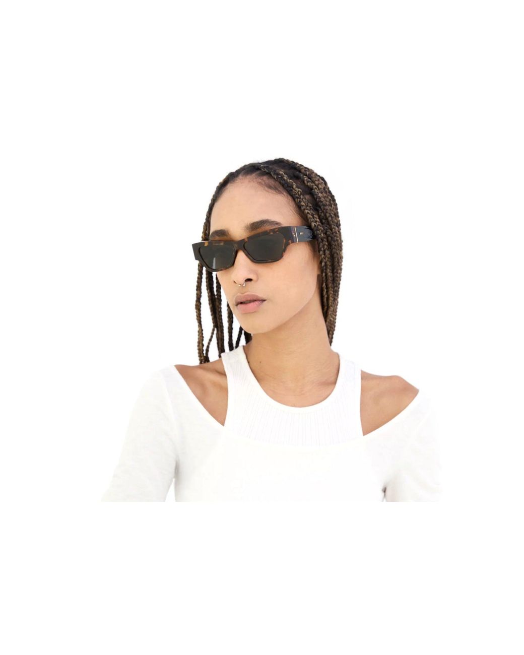 Retrosuperfuture Black Xwn Nameko Burnt Sunglasses Acetate Squared Normal