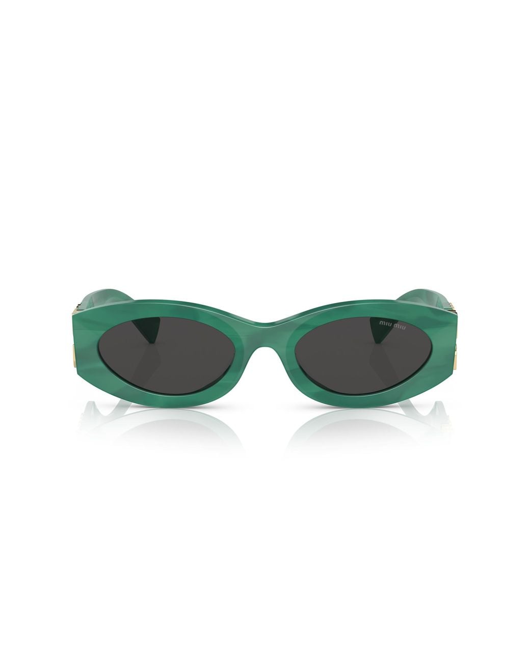 Miu Miu Green Mu 11Ws 0Mu 11Ws 15H5S0 Sunglasses Acetate Round Normal