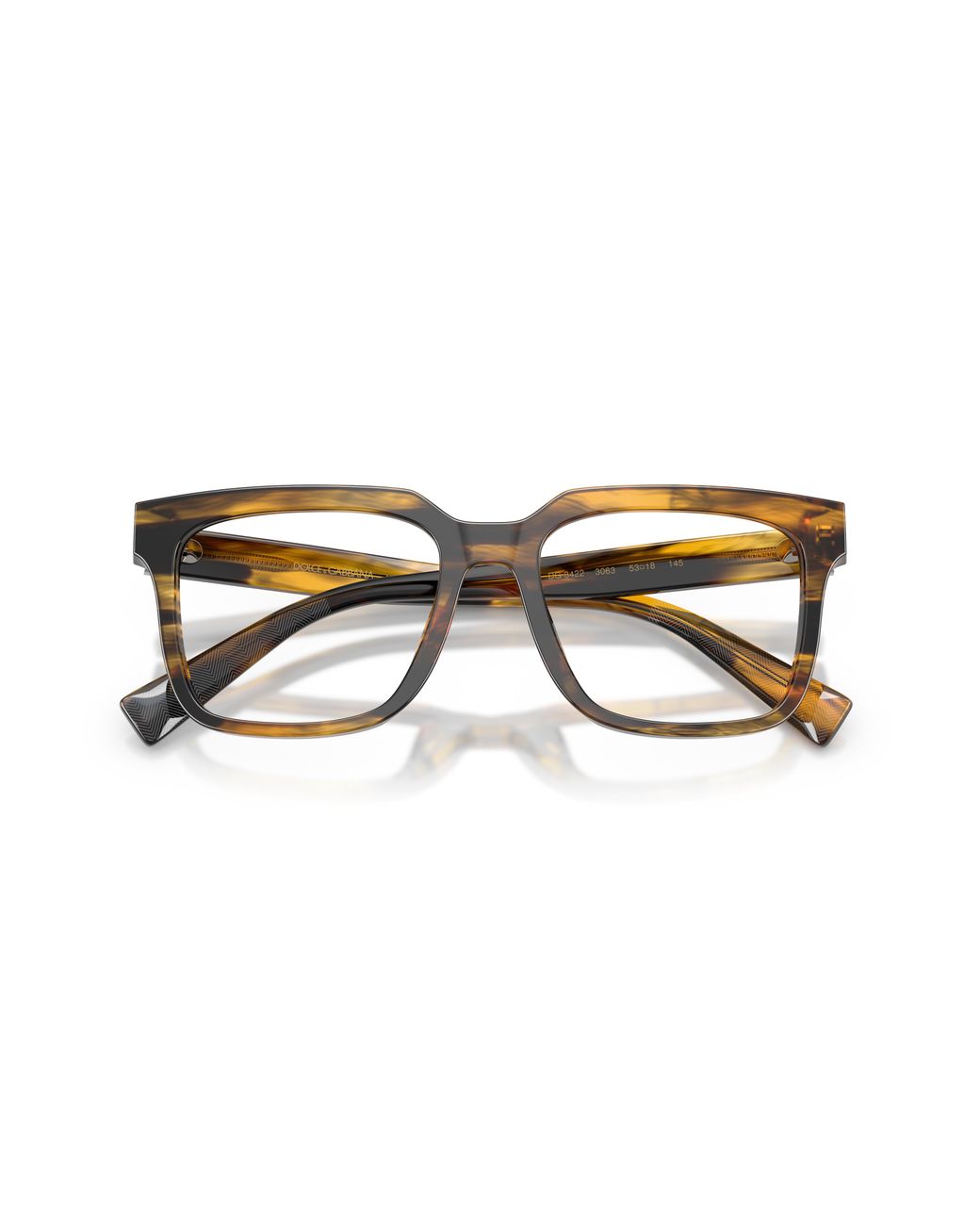 Dolce & Gabbana Black Dg3422 3063 Optical Frames Acetate Transparent Squared Normal for men