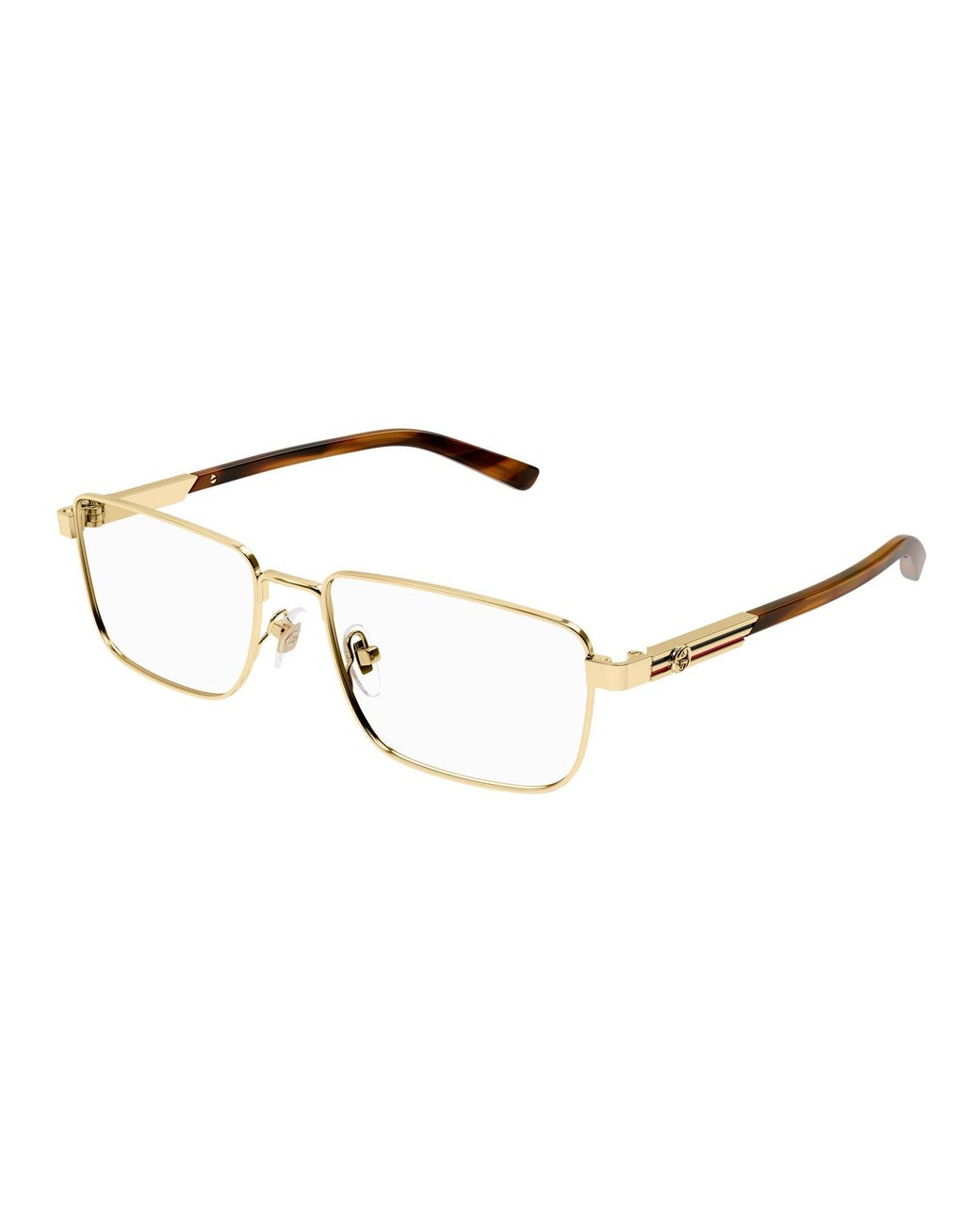 Gucci Black Gg1291O 002 Optical Frames Metal Squared for men