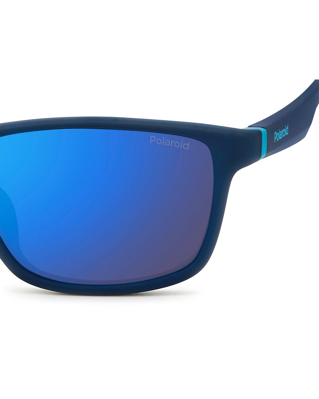 Polaroid Blue Pld 2153/S Fll/5X Sunglasses Eraser Wraparound Polarized Mirror for men