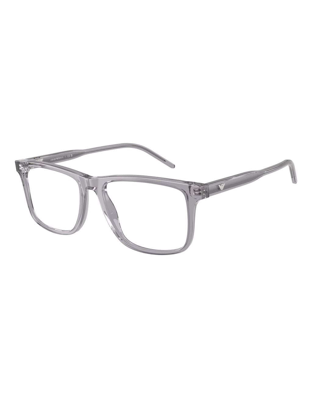 Emporio Armani Black Ea3257 5075 Optical Frames Acetate Transparent Squared Normal for men