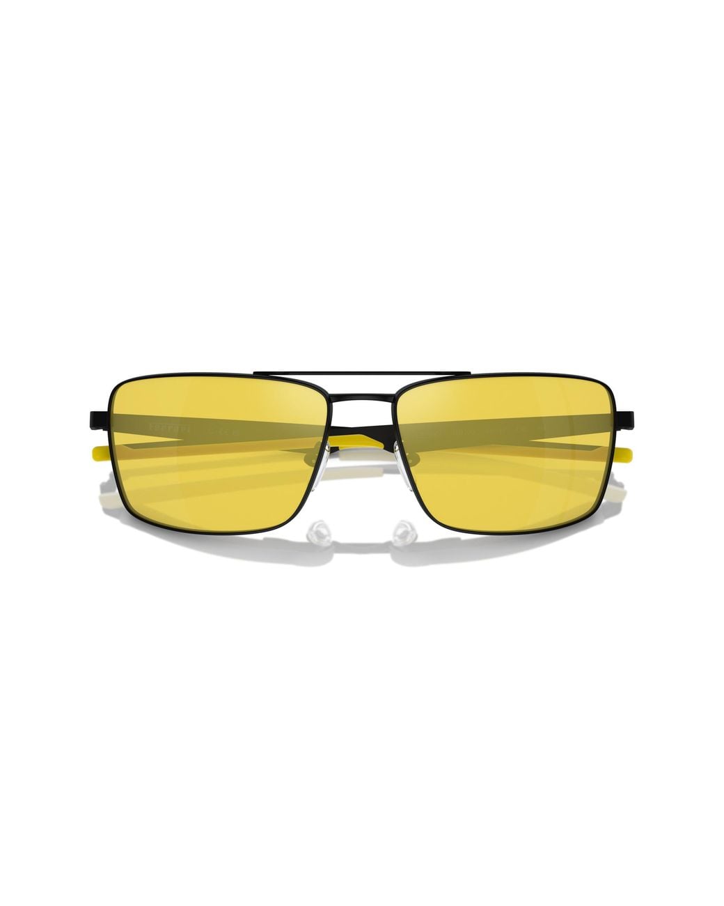 FERRARI SCUDERIA Black Fz5001 101/V9 Sunglasses Metal Squared Normal Mirror for men