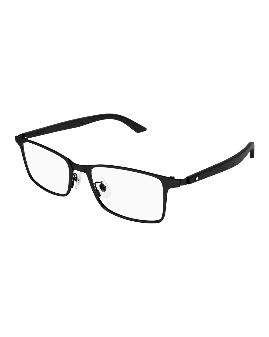 Montblanc Black Mb0361O 001 Optical Frames Metal Transparent Squared for men