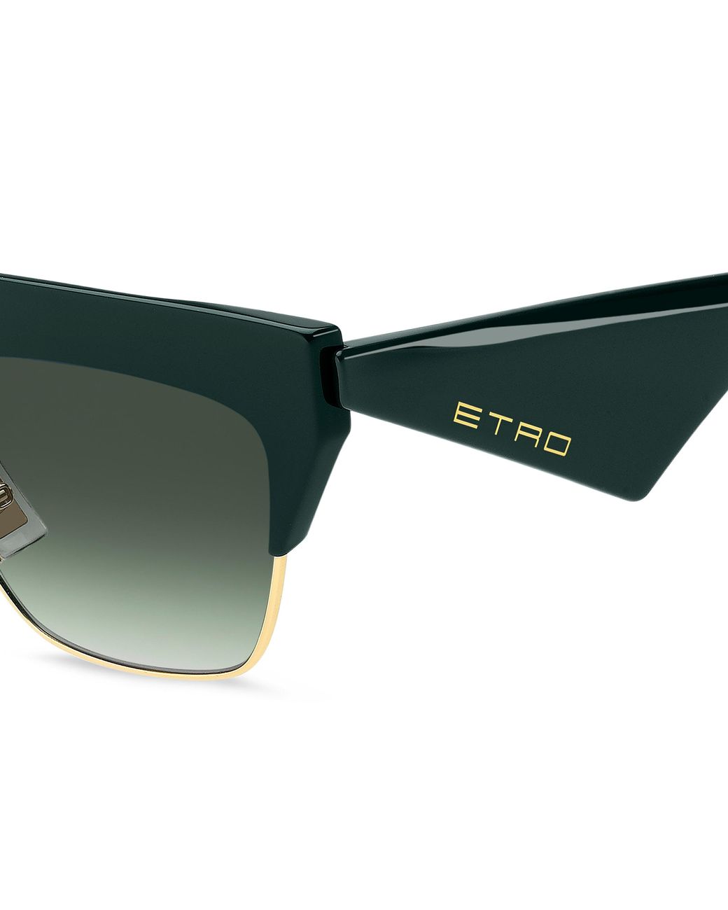 Etro Green Club 1Ed/9K Sunglasses Metal Squared Normal Shaded