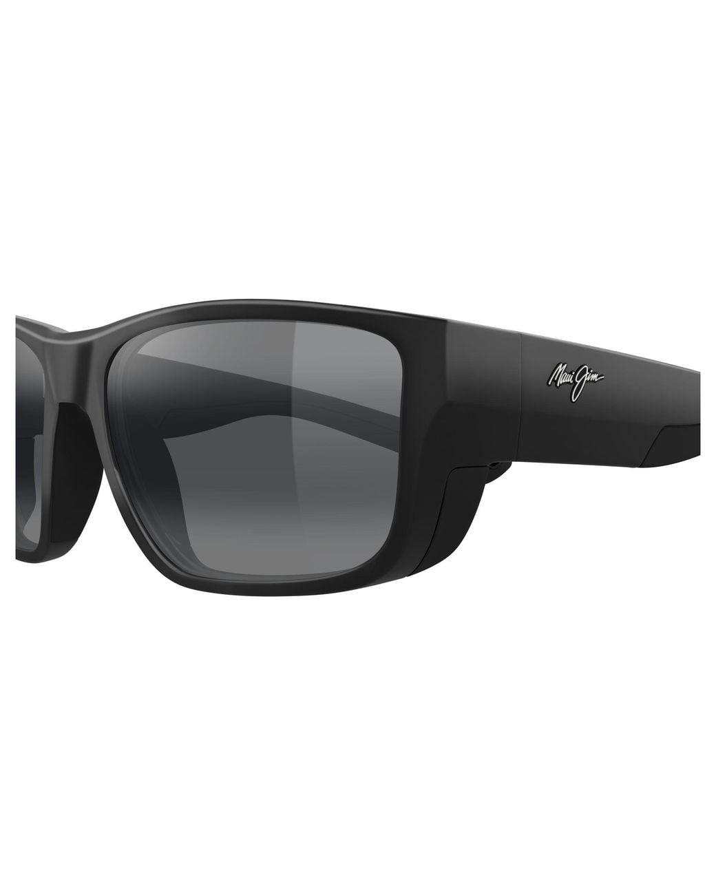 Maui Jim Black Mj0896S 001 Occhiali Da Sole Iniettato Grigio Squadrata