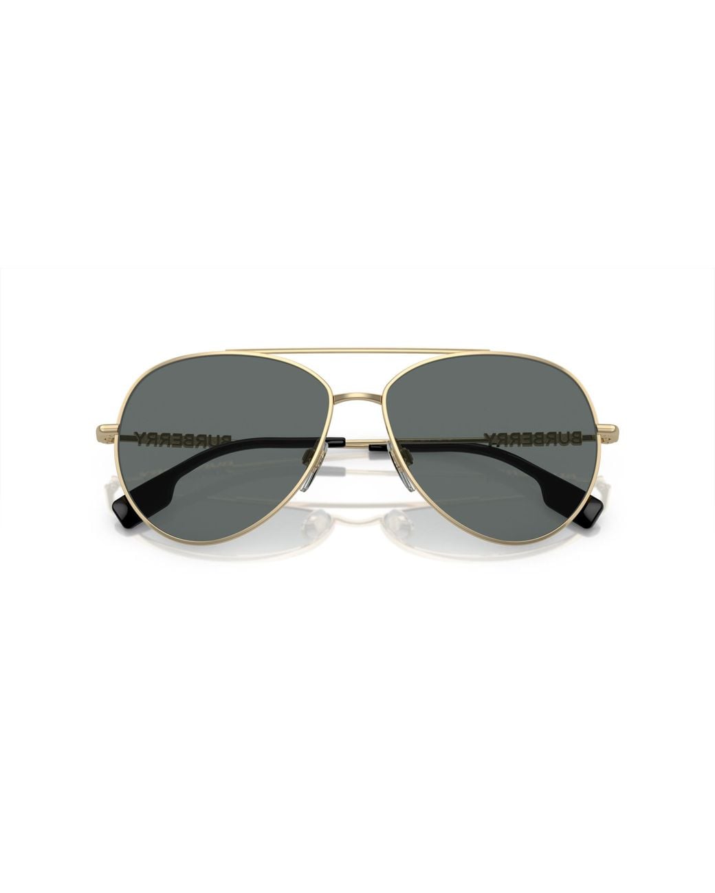 Burberry Black Be3147 110981 Sunglasses Metal Pilot Polarized