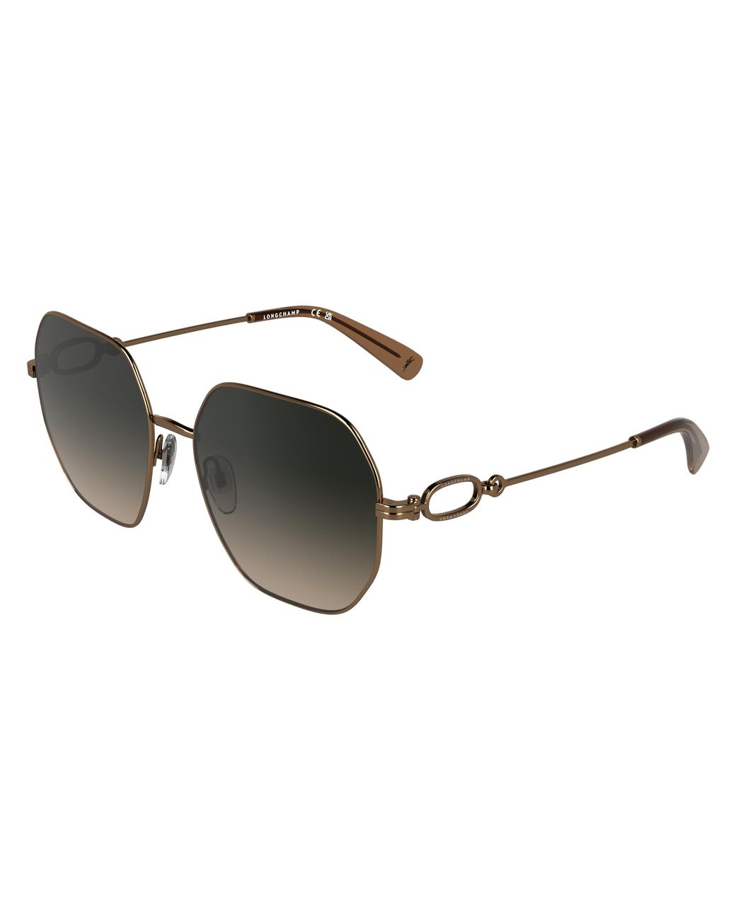 Longchamp Black Lo187S 734 Sunglasses Metal Squared Normal
