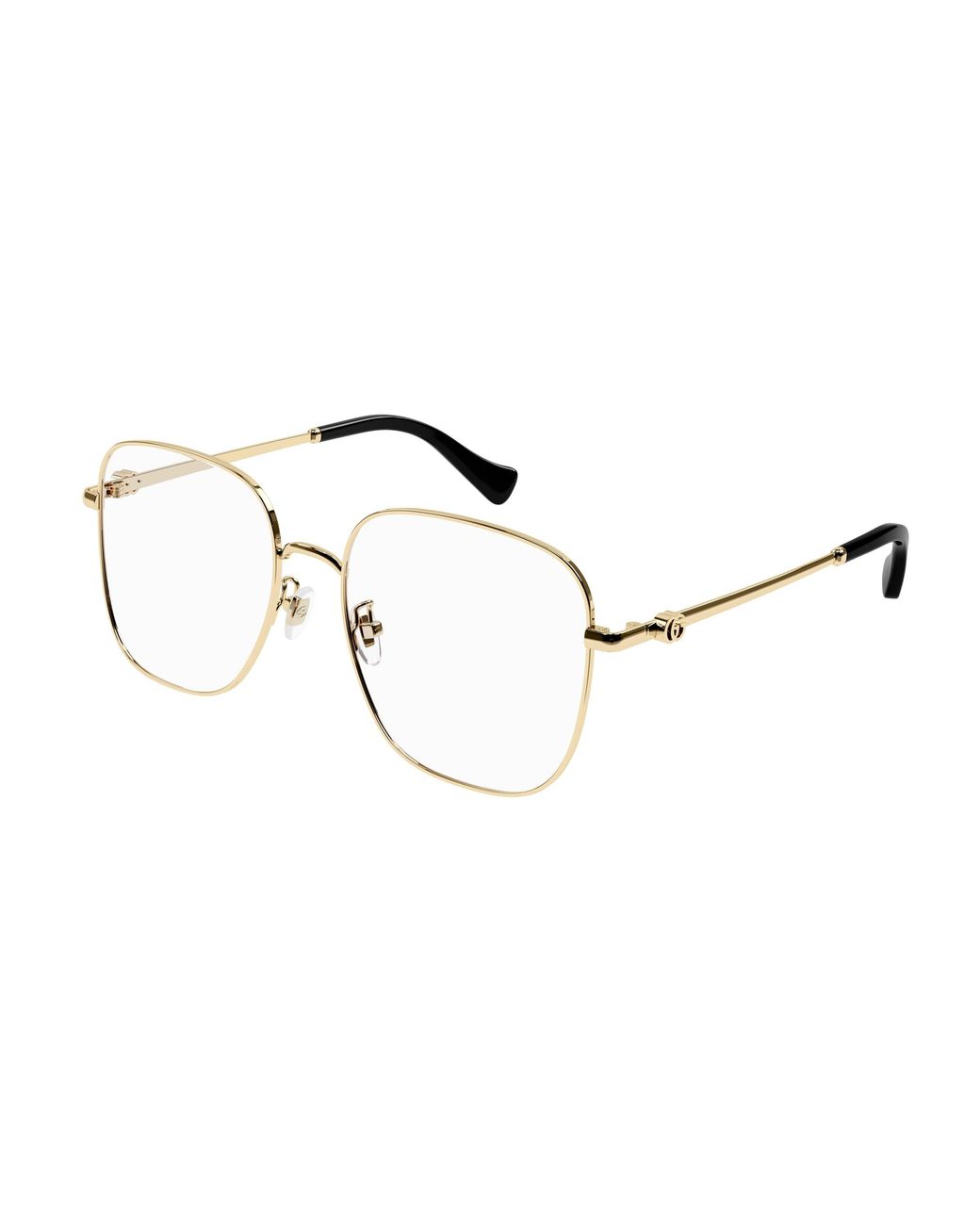 Gucci Black Gg1144O 001 Optical Frames Metal Squared