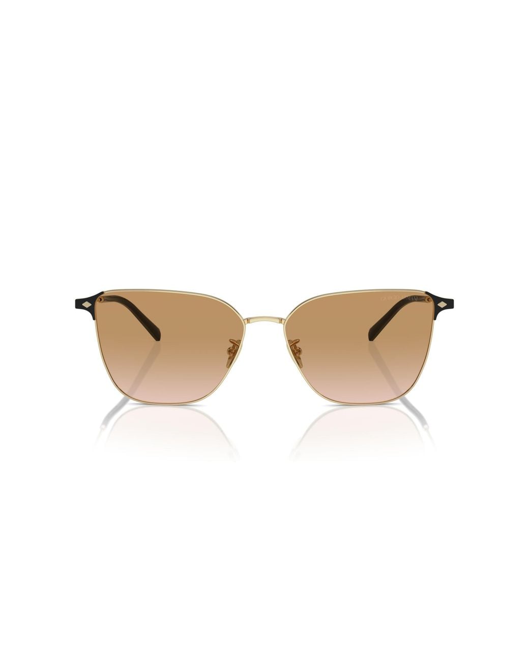 Giorgio Armani Black Ar6155 301313 Sunglasses Steel Squared Normal Shaded