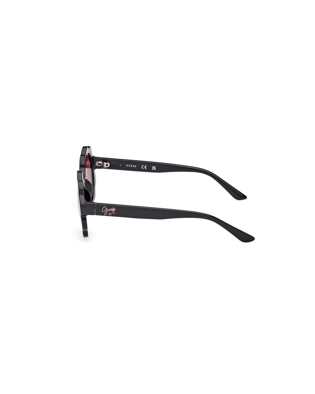 Guess Black Gu00127 01F Sunglasses Injected Round Normal