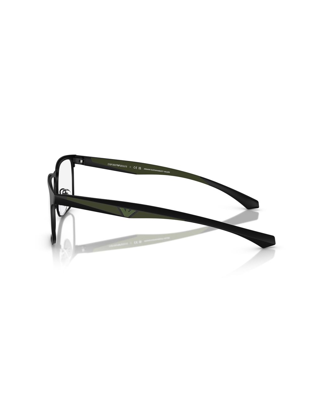 Emporio Armani Black Ea1163 3390 Optical Frames Metal Squared Normal for men
