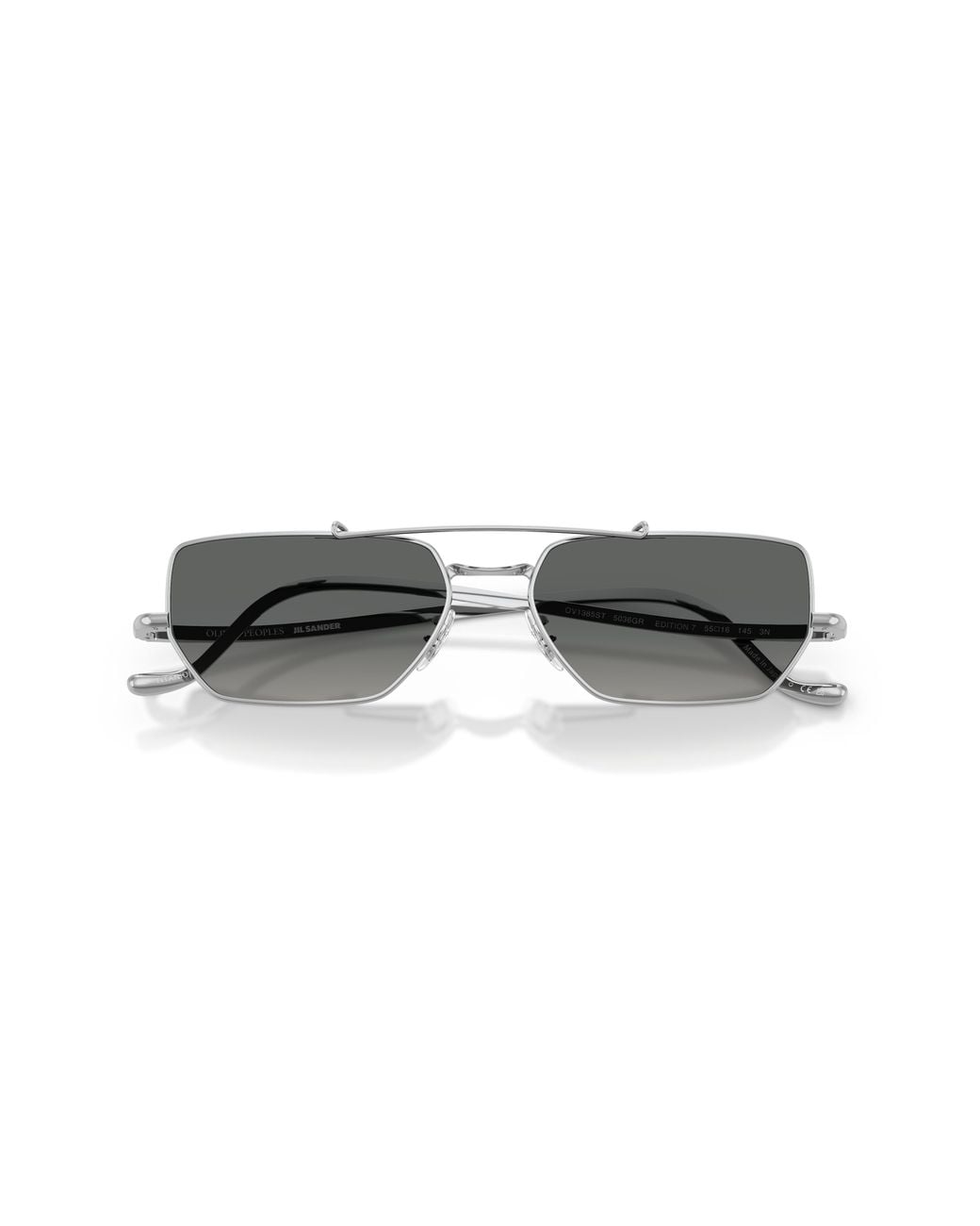 Oliver Peoples Black Ov1385St Edition 7 5036Gr Sunglasses Titanium Geometric Normal Nuanced