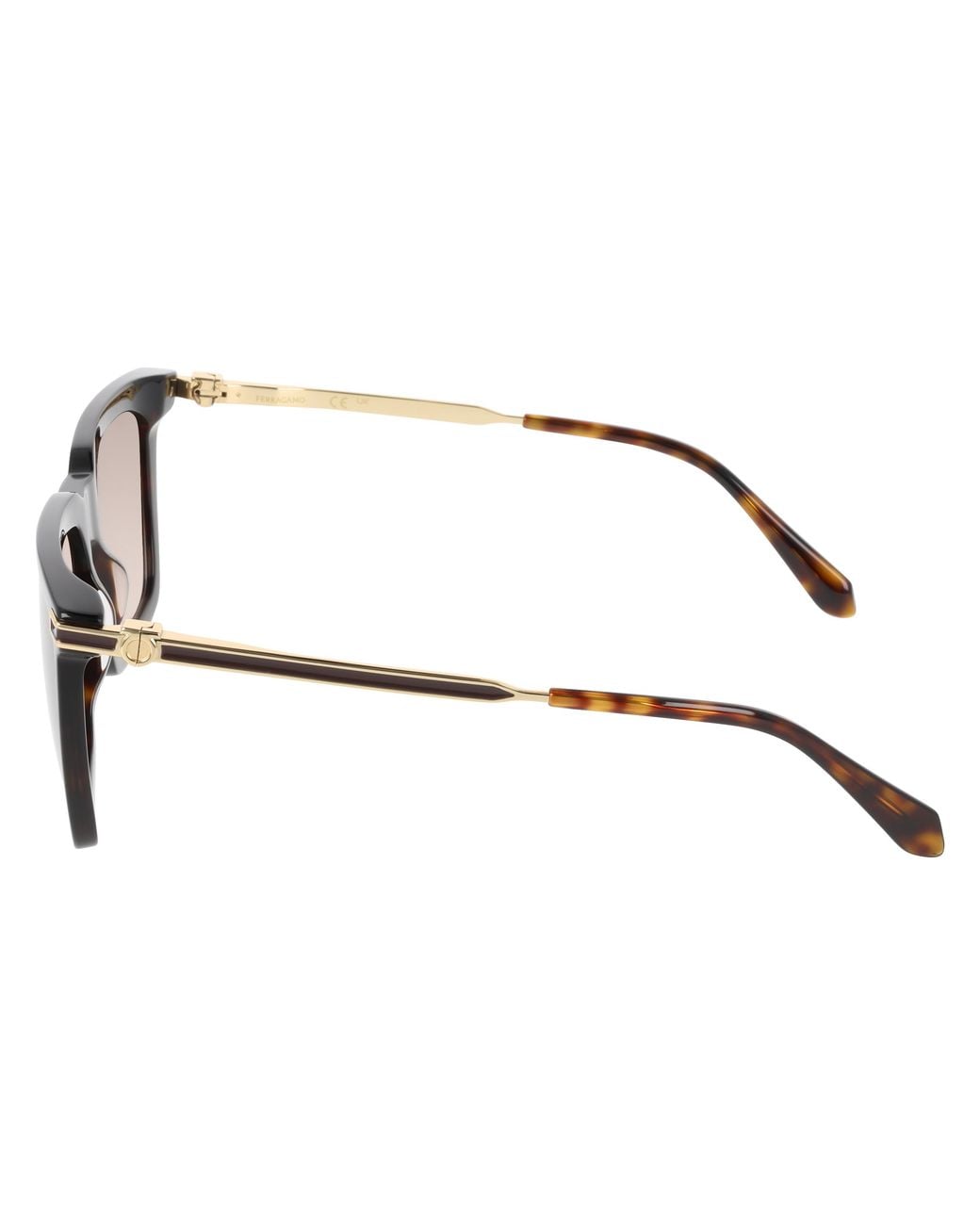 Ferragamo Black Sf2077Slbi 242 Sunglasses Acetate Squared Normal Shaded for men
