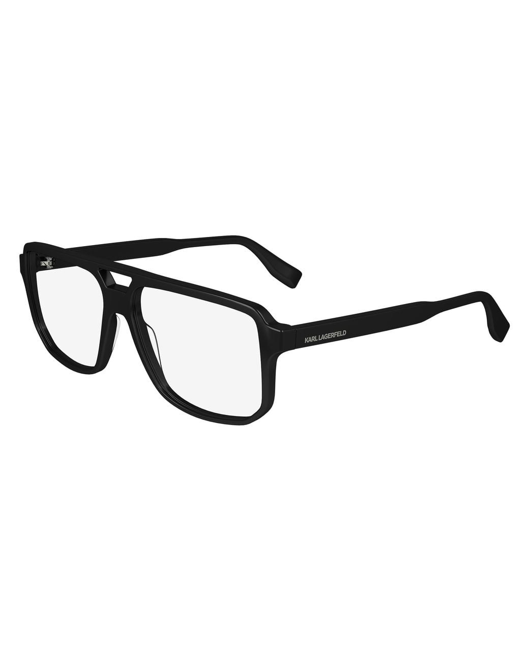 Karl Lagerfeld Black Kl6156 001 Optical Frames Acetate Pilot Normal Normal for men