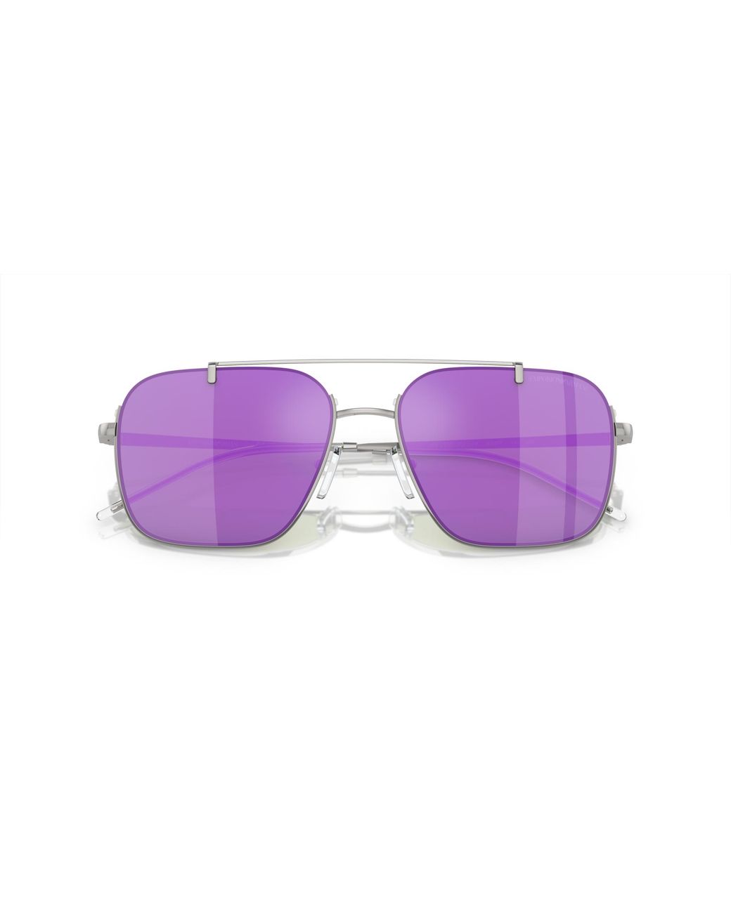 Emporio Armani Black Ea2150 30154V Sunglasses Metal Squared Mirrored Mirror for men