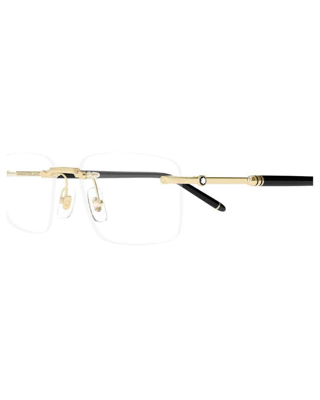 Montblanc Black Mb0480O 001 Optical Frames Metal Transparent Squared for men