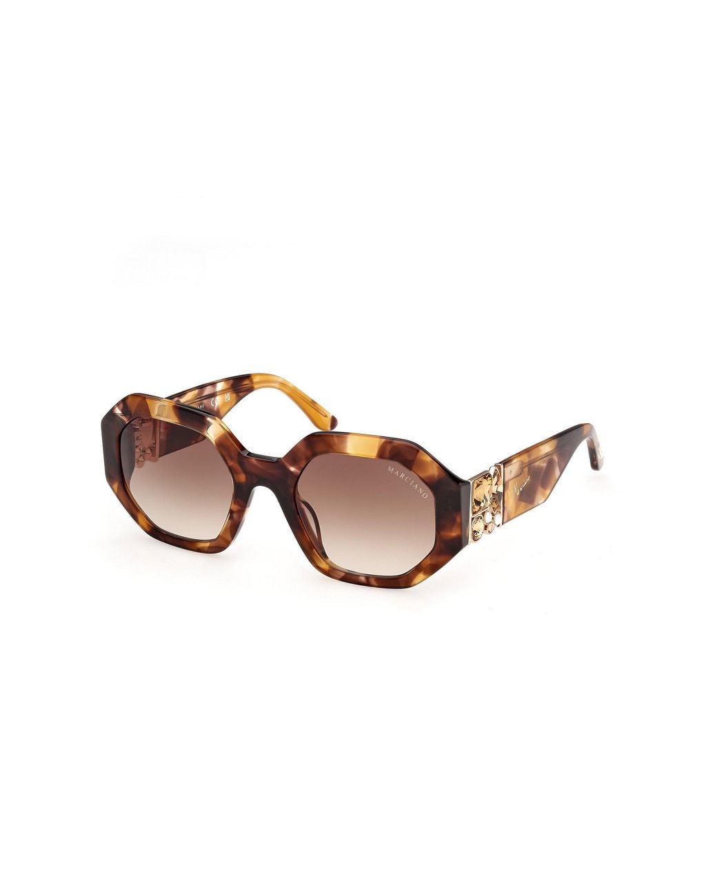 Guess Black Gm00049 53F Sunglasses Acetate Geometric Normal