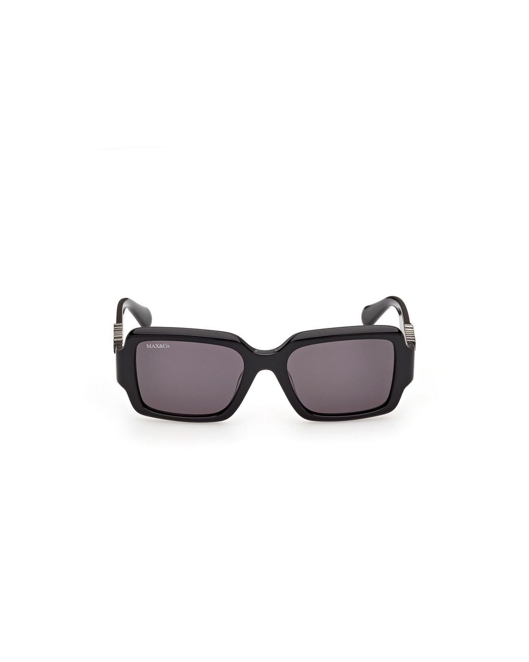 MAX&Co. Black Mo0168 01A Sunglasses Acetate Smoke Squared Normal