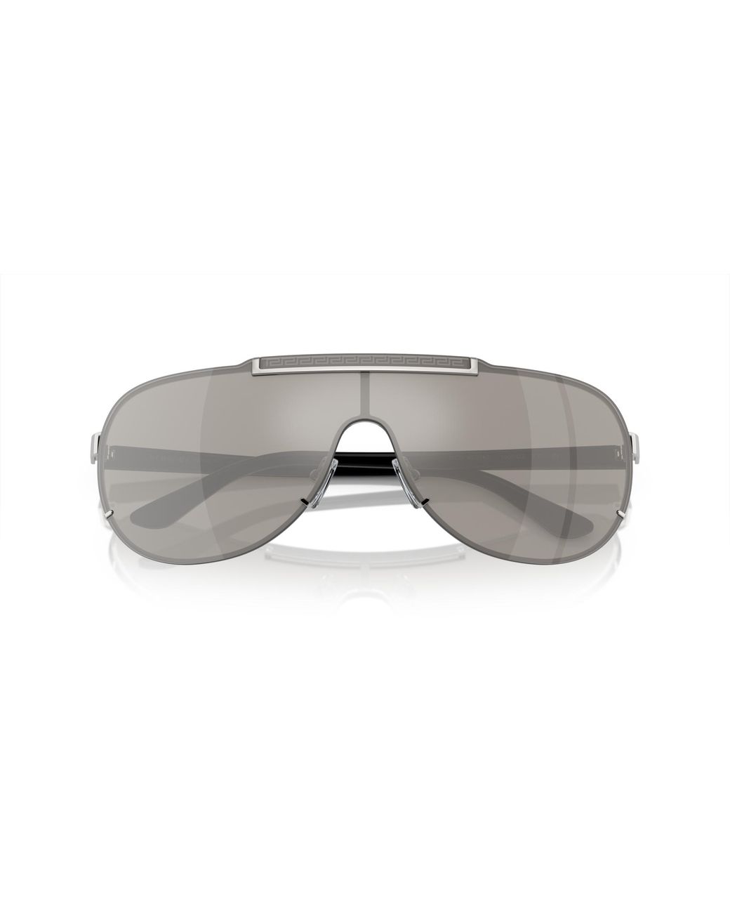 Versace Gray Ve2140 10006G Sunglasses Metal Pilot Mirrored Mirror for men