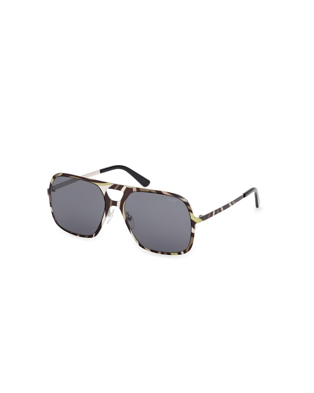 Emilio Pucci Black Ep0238 20A Sunglasses Metal Smoke Squared Normal