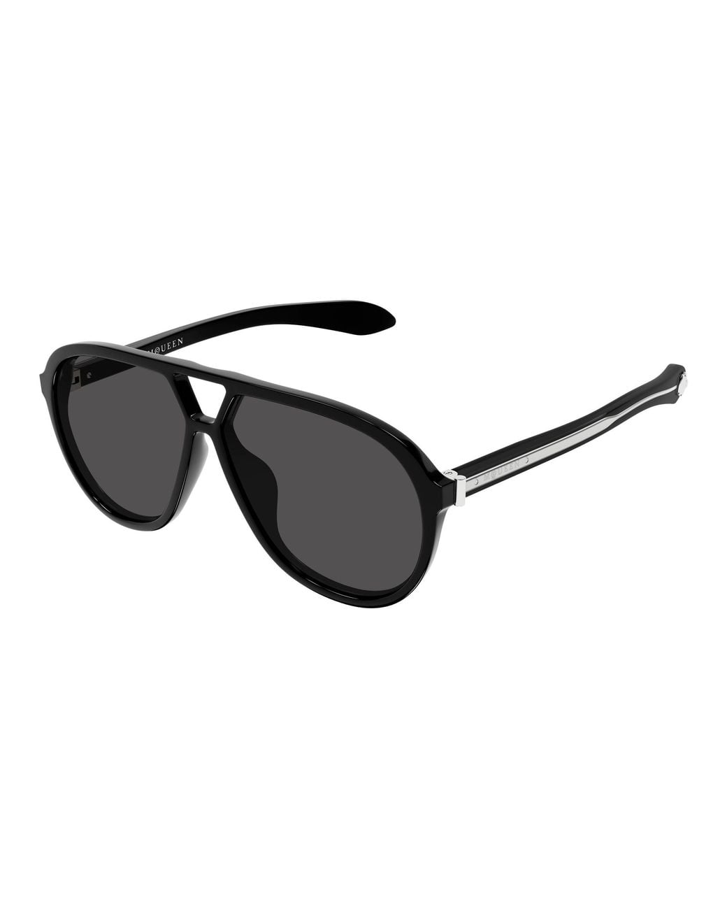 McQueen Black Am0586S 001 Sunglasses Acetate Pilot