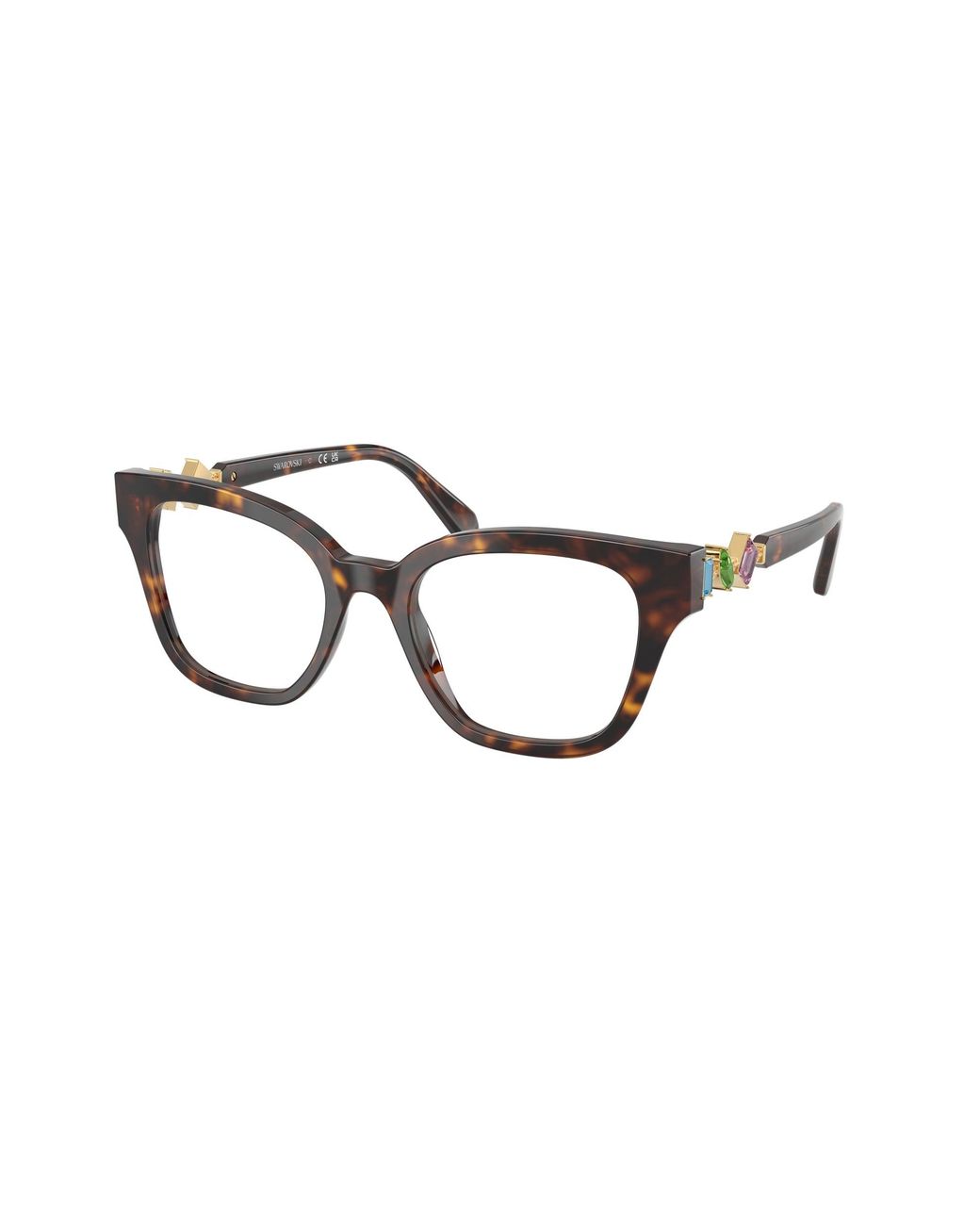 Swarovski Black Sk2048 1002 Optical Frames Acetate Squared Normal