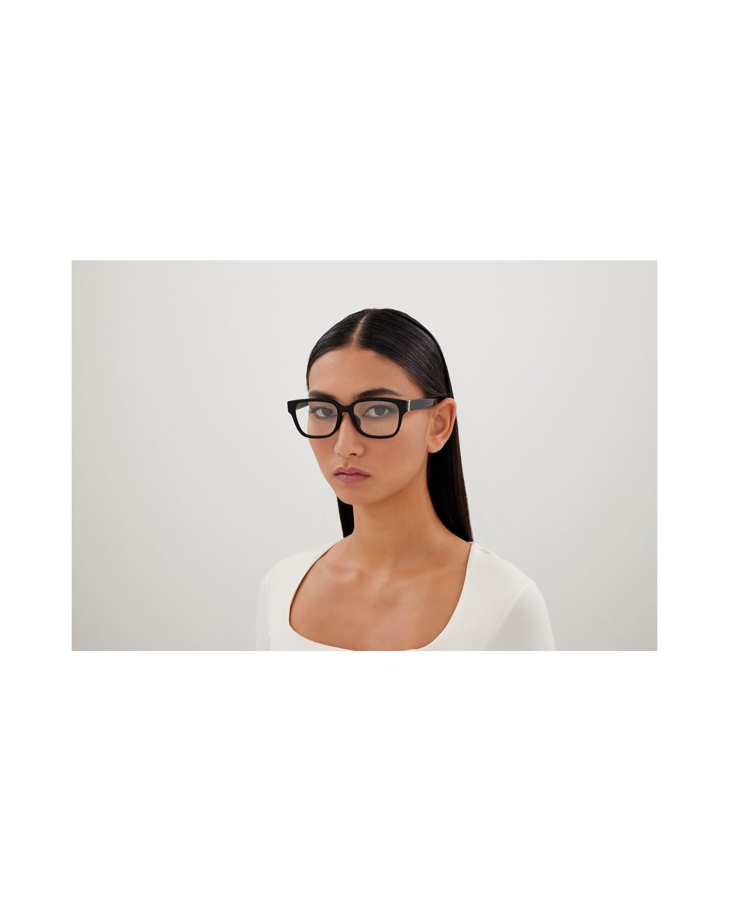Saint Laurent Black Sl M150/F 001 Optical Frames Acetate Transparent Squared