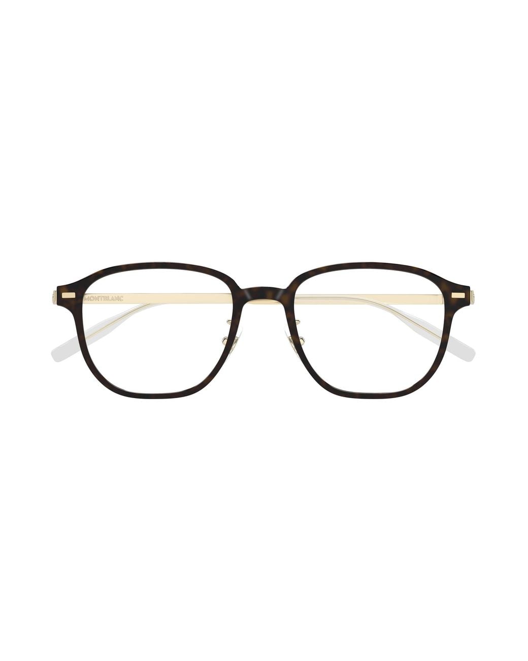 Montblanc Black Mb0466Oa 003 Optical Frames Injected Transparent Geometric for men