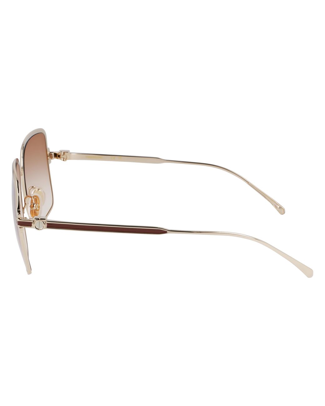 Ferragamo Black Sf317S 704 Sunglasses Metal Squared Normal Shaded